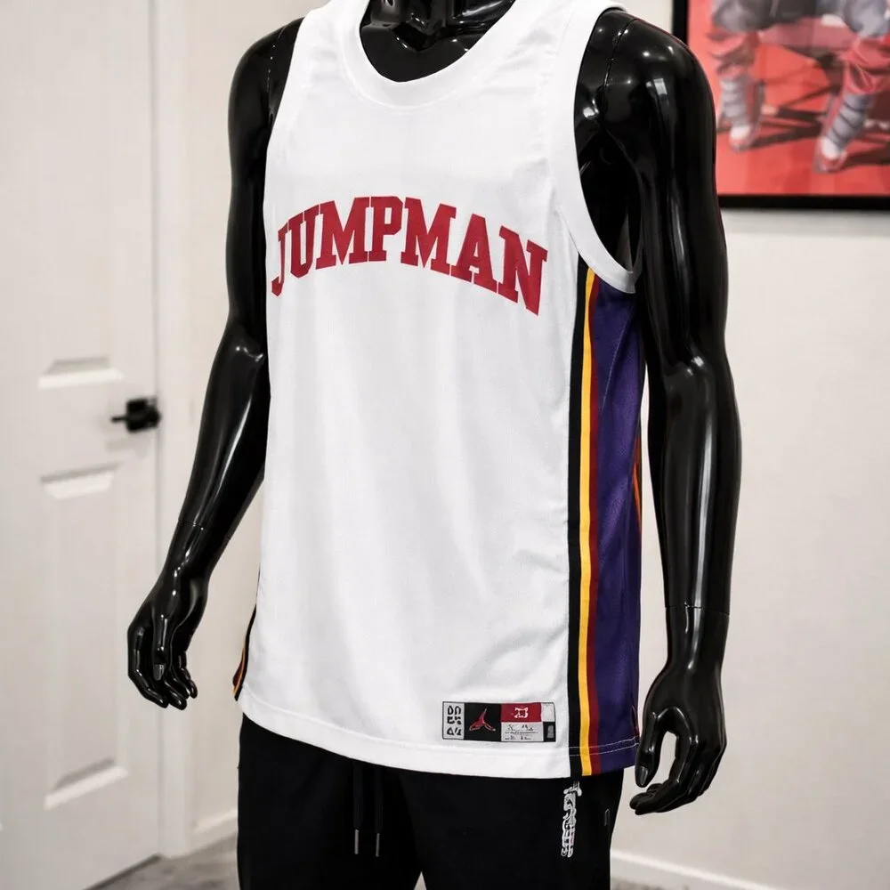 Nike Jordan Jumpman Basketball Jersey White Mens Size L